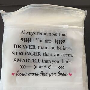 Inspirational cosmetic bags